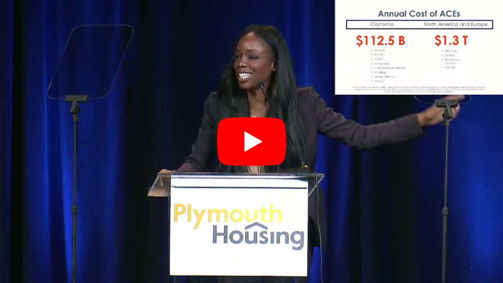 Dr. Nadine Burke Harris, keynote speaker at Plymouth's 2023 Key to Hope luncheon.